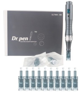 Dermapen M8c Przewodowy Mezoterapia Mikroigłowa + 10 kartridży