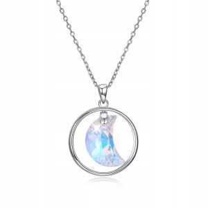 Naszyjnik Srebro 925 do Swarovski cyrkonie Księżyc