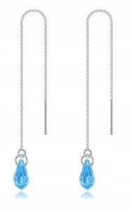 Kolczyki SREBRO 925 Wiszące cyrkonie Swarovski