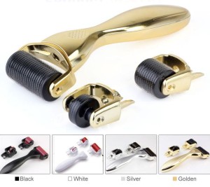 Derma Roller Gold 3w1 zestaw Oczy-Twarz-Ciało